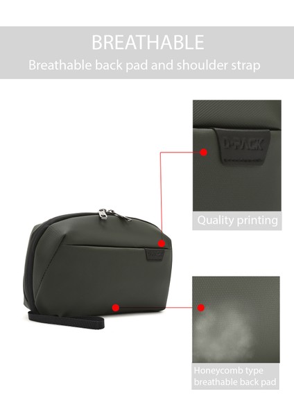 D-Pack Erkek Haki Kumaş El Çantası 24SBD30006F