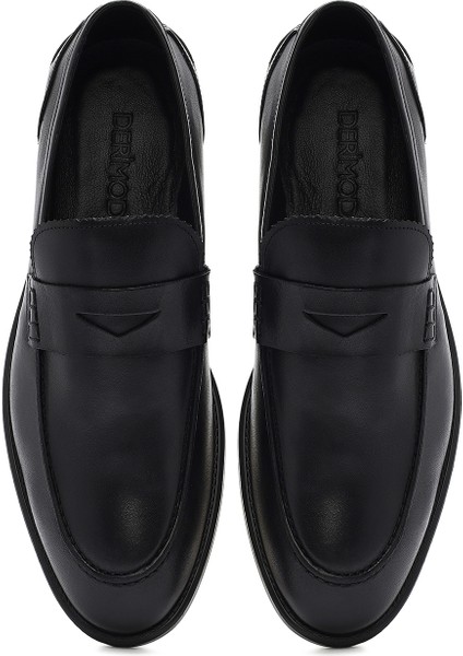 Erkek Siyah Deri Klasik Ayakkabı 25SFD751618