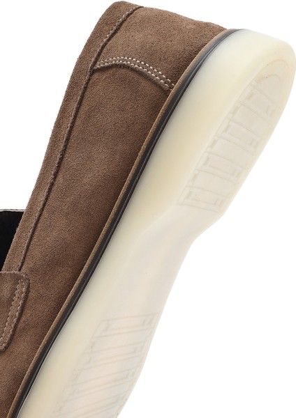 Erkek Vizon Süet Deri Casual Loafer 25SFD680710