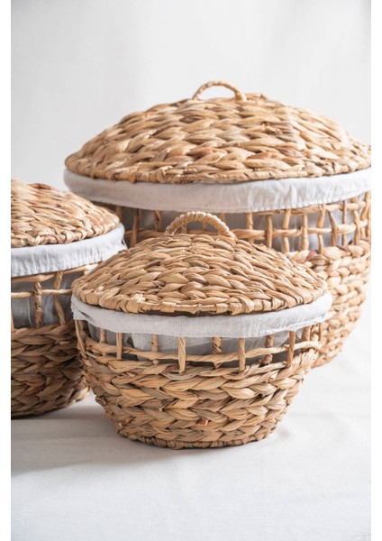 Soléa Hasır 3 Lü Kapaklı Sepet Seti fiyatları