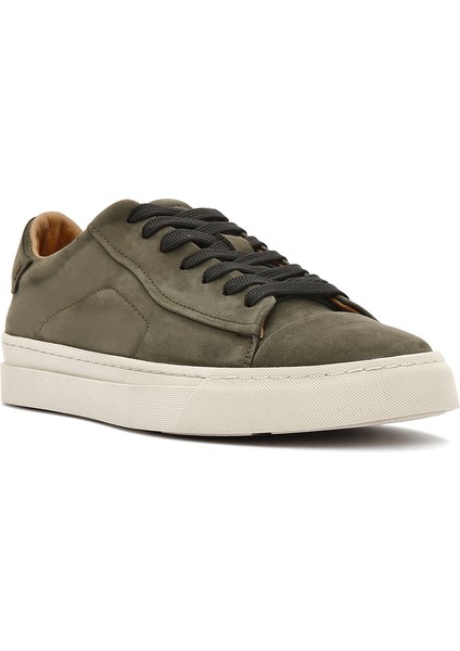 Erkek Haki Bağcıklı Deri Sneaker 25SFD6105V3