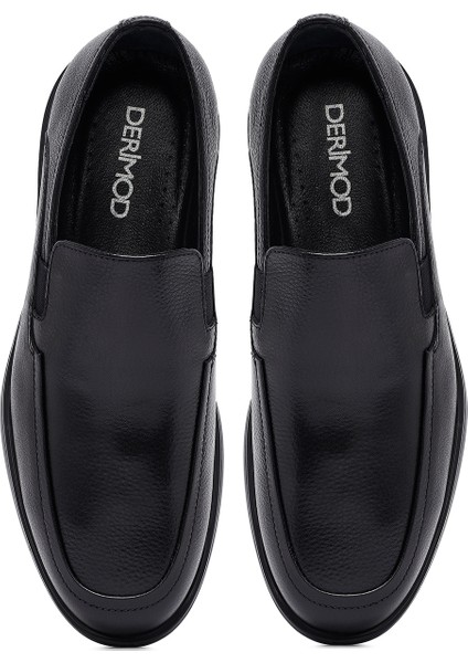 Erkek Siyah Deri Loafer 25SFD6421FT