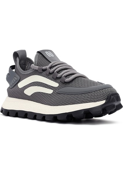 Zero Erkek Gri Bağcıklı Kalın Tabanlı Kumaş Sneaker 25SFD69406F