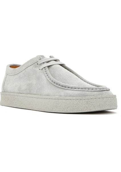 Erkek Gri Bağcıklı Süet Deri Casual Ayakkabı 25SFD630610