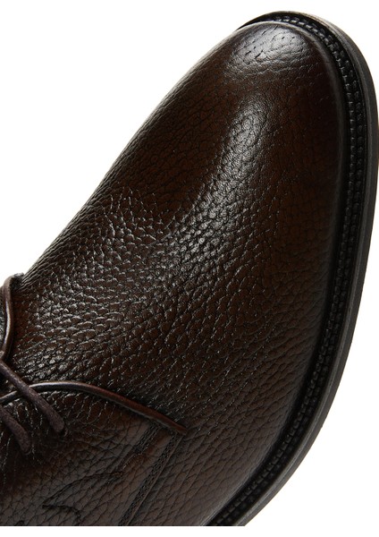 Erkek Kahverengi Bağcıklı Deri Klasik Ayakkabı 25SFD6002FT