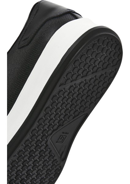 Erkek Siyah Bağcıklı Kalın Tabanlı Deri Sneaker 25SFD610618