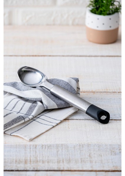 23 cm Çelik Dondurma Kaşığı, Dayanıklı ve Şık Tasarım, Kolay Kullanımlı ve Pratik.