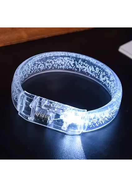 Baskı Yapılabilen Işıklı Pilli LED Bileklik Beyaz Renk 1 Adet 1,5 cm Genişlik Retro fiyatları