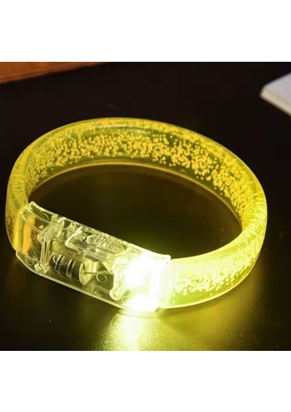 Baskı Yapılabilen Işıklı Pilli LED Bileklik Sarı Renk 1 Adet 1,5 cm Genişlik Retro fiyatları