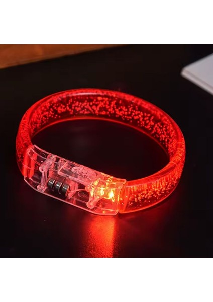Baskı Yapılabilen Işıklı Pilli LED Bileklik Kırmızı Renk 1 Adet 1,5 cm Genişlik Retro fiyatları