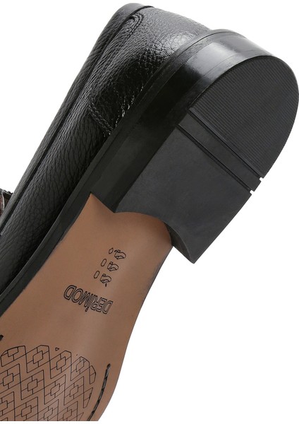 Erkek Siyah Deri Klasik Loafer 25SFD6009FT