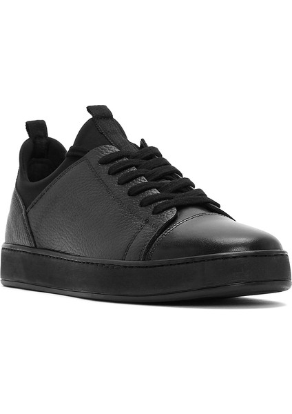 Erkek Siyah Bağcıklı Deri Sneaker 25SFD6300FT