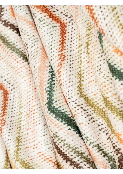 Zikzak Desenli 130X180 cm Koltuk ve Kanepe Örtüsü, Krem Renk indirimleri