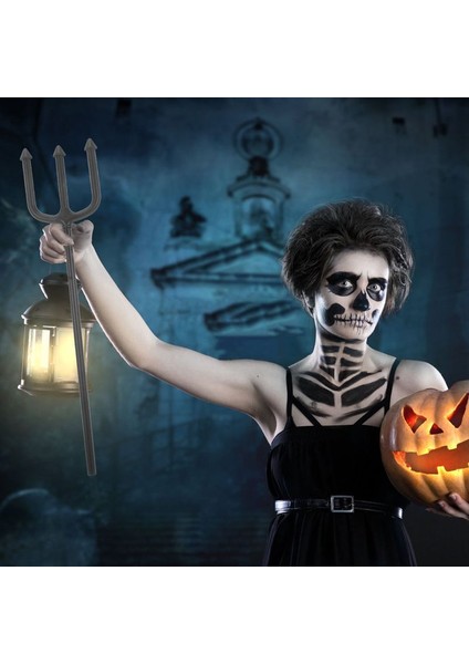 Mini Boy Siyah Renk Plastik Halloween Şeytan Çatalı 50 cm Yetişkin Çocuk