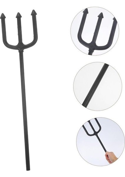 Mini Boy Siyah Renk Plastik Halloween Şeytan Çatalı 50 cm Yetişkin Çocuk fiyatları