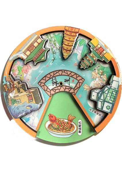 0123ÇIN Suzhou Seyahat Hediyelik Buzdolabı Çıkartmaları (Yurt Dışından)