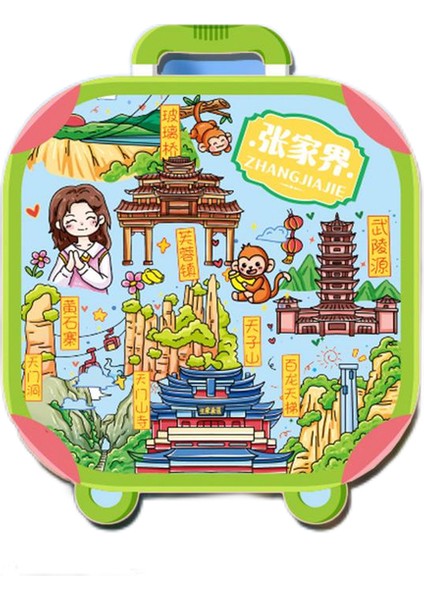 0275ÇIN Zhangjiajie Seyahat Hediyelik Buzdolabı Çıkartmaları (Yurt Dışından)