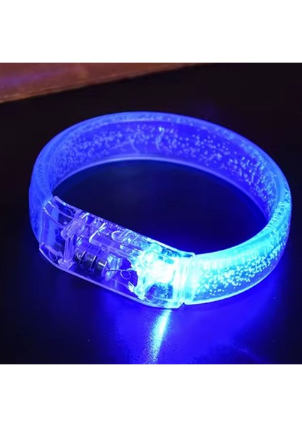Baskı Yapılabilen Işıklı Pilli LED Bileklik Mavi Renk 1 Adet 1,5 cm Genişlik Retro fiyatları