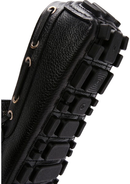 Erkek Siyah Deri Comfort Loafer 25SFD7500FT