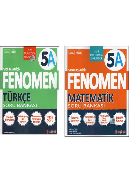Fenomen 5.sınıf 5A Türkçe Soru Bankası+Fenomen 5.sınıf 5A Matematik Soru Bankası (2 Kitap)