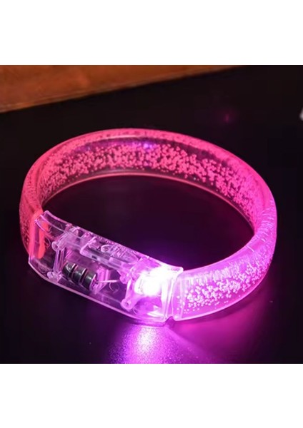 Baskı Yapılabilen Işıklı Pilli LED Bileklik Pembe Renk 1 Adet 1,5 cm Genişlik Retro fiyatları