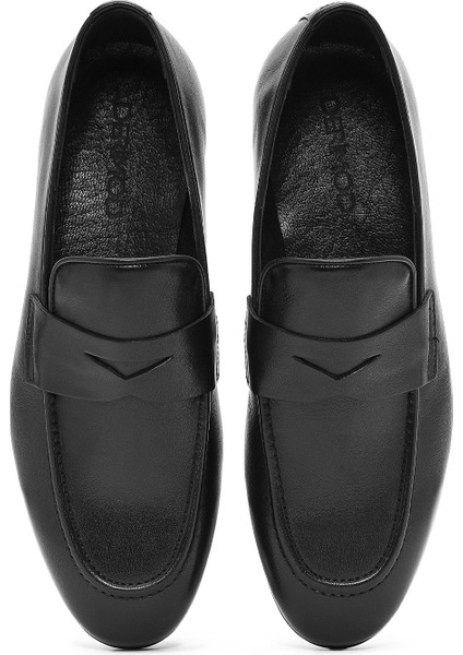 Erkek Siyah Deri Klasik Ayakkabı 25SFD621018