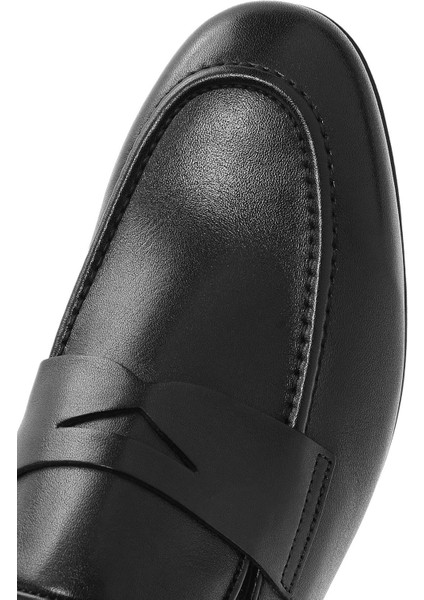 Erkek Siyah Deri Klasik Ayakkabı 25SFD621018