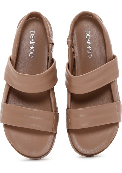 Kadın Vizon Deri Sandalet 25SFD150718