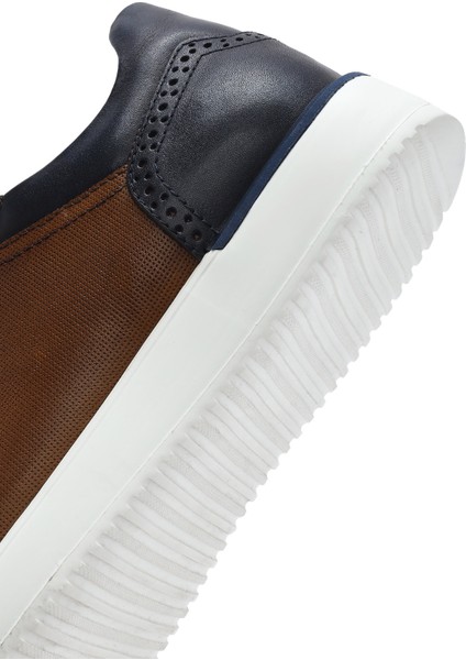 Erkek Taba Bağcıklı Deri Sneaker 25SFD6204FT