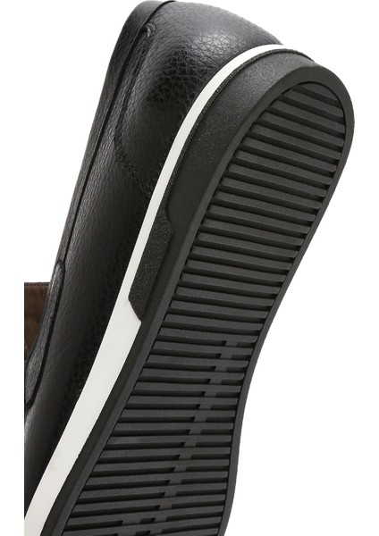 Erkek Siyah Deri Casual Loafer 25SFD6006FT