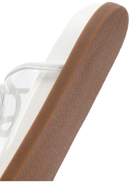 Kadın Beyaz Çift Tokalı Terlik 25SFE4511PV