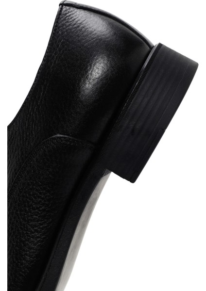 Erkek Siyah Bağcıklı Deri Klasik Ayakkabı 25SFD6206FT