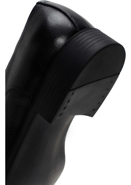 Erkek Siyah Bağcıklı Deri Klasik Ayakkabı 25SFD6206FT