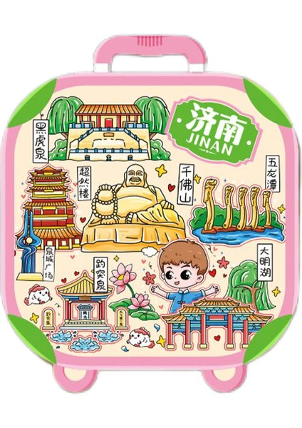 0288ÇIN Jinan Seyahat Hediyelik Buzdolabı Çıkartmaları (Yurt Dışından)