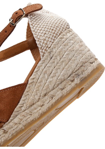Kadın Taba Bilekten Bantlı Dolgu Topuklu Espadril 25SFD151110