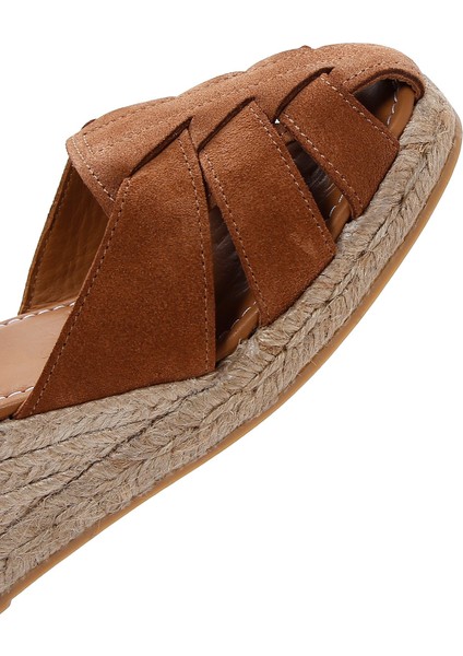 Kadın Taba Bilekten Bantlı Dolgu Topuklu Espadril 25SFD151110