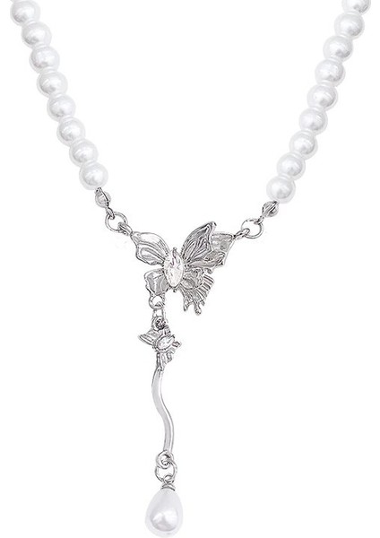 D214 Gümüş Inci Kolye (Yurt Dışından)