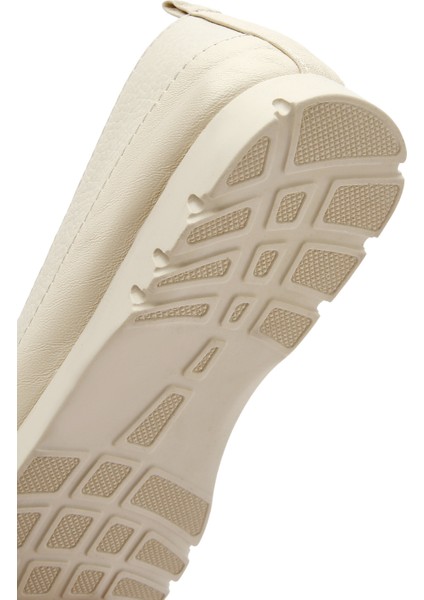 Kadın Krem Deri Comfort Loafer 25SFD1513FT