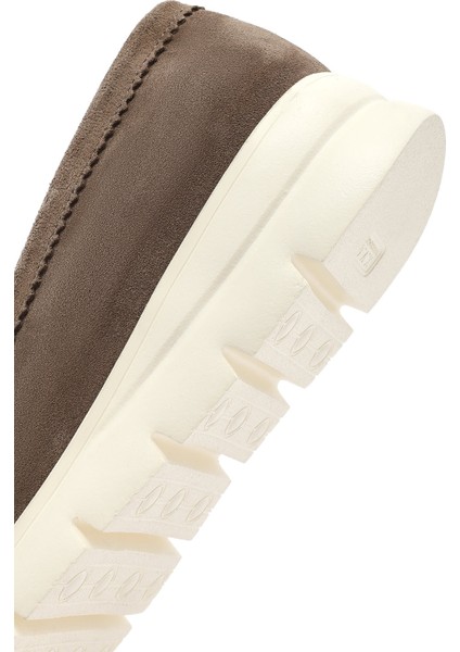 Kadın Vizon Dolgu Topuklu Süet Deri Comfort Loafer 25SFD151710