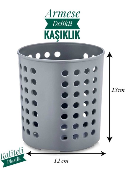 Gri Tezgah Üstü Kaşıklık Düzenleyici, 13X12 Cm, Şık ve Pratik Kullanım. fiyatları