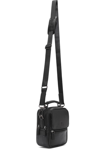 Erkek Siyah Deri El Çantası 24WBD3404FT