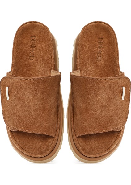 Kadın Taba Süet Deri Terlik 25SFD152310