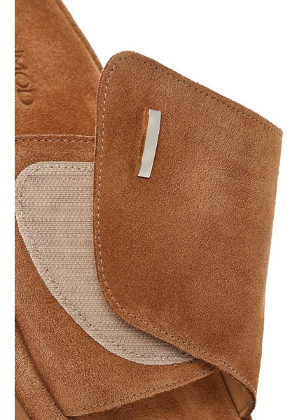 Kadın Taba Süet Deri Terlik 25SFD152310