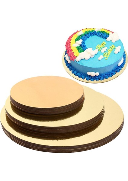 Altın Renkli 10 Adet 28 cm Karton Pasta Sunum Altlığı, Şık ve Dayanıklı Kullanım Için Ideal indirimleri