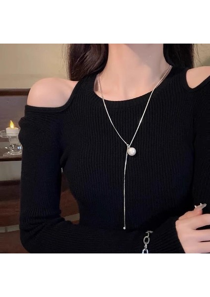 X1659 Gümüş Tek Inci Kolye (Yurt Dışından) fiyatları