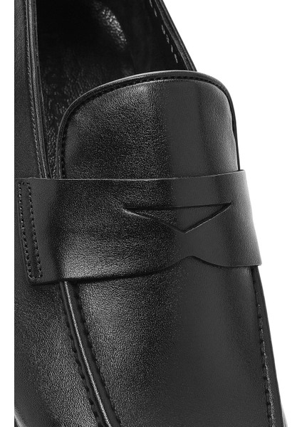 Erkek Siyah Deri Klasik Ayakkabı 25SFD621018