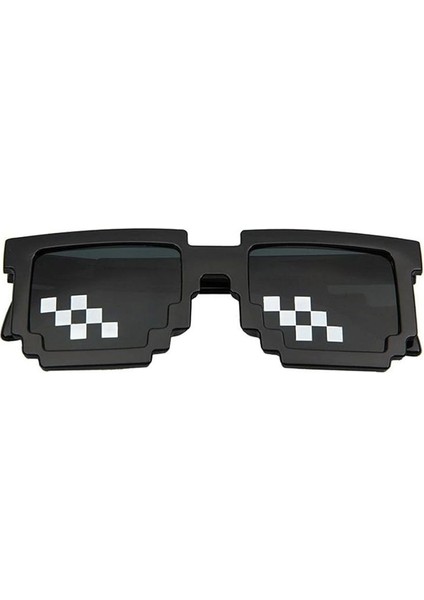80S 90S Disko Retro Pixel Parti Gözlüğü Siyah Renk modelleri