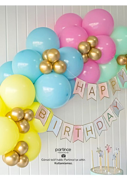 1 Yaş Balonu Doğum Günü Balon Zinciri Gökkuşağı Parti Seti fırsatları