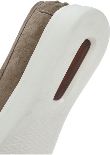 Erkek Vizon Kalın Tabanlı Süet Deri Casual Loafer 25SFD740910