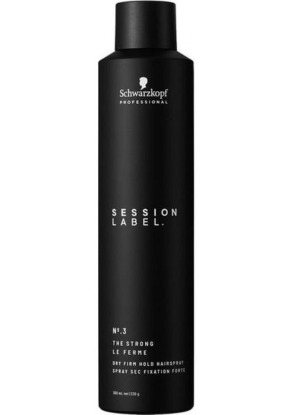 Schwarzkopf Session Label No.3 The Strong Güçlü Tutucu Şekillendirici Sprey 300ML -